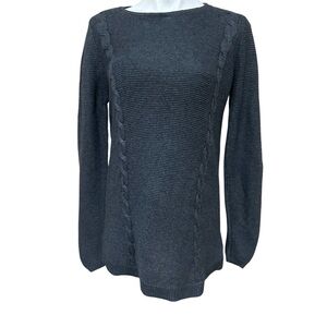 Talbots Gray Cable Knit Sweater